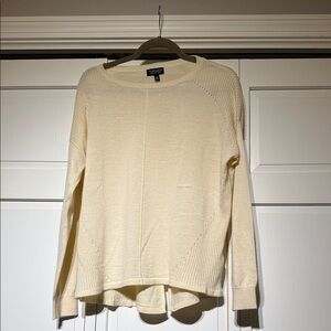 Topshop Off-White Crewneck Pullover Sweater